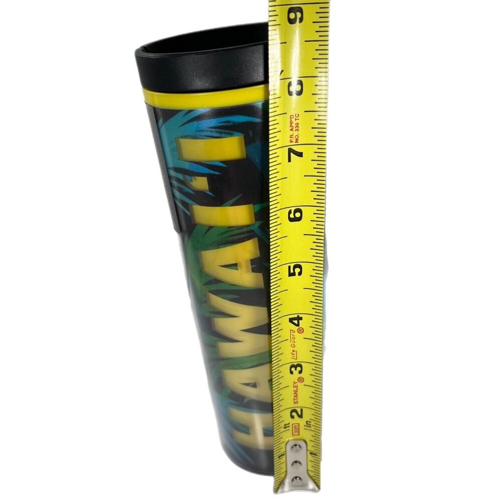Starbucks Hawaii Collection Travel Mug Straight Sided Plastic Tumbler Palm 16 oz - Picture 4 of 11